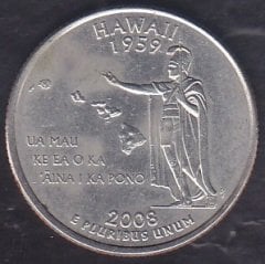 Amerika Çeyrek Dolar 2008 Hatıra Hawaii