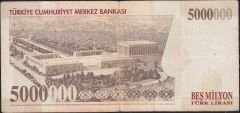 7.Emisyon 5 000 000 Lira F66 615724 Çok Temiz