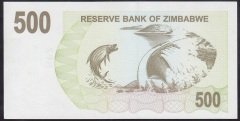 Zimbabwe 500 Dolar 2007 ÇİL Pick 43