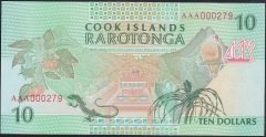 Cook Island 10 Dolar 1992 Çil AAA 000279 İlk Binde Pick8a