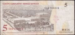 8.Emisyon 5 YTL G68 766024 Çok Temiz