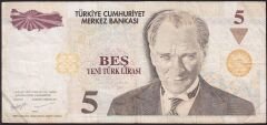 8.Emisyon 5 YTL G68 766024 Çok Temiz