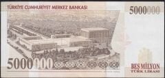 7.Emisyon 5.000.000 Lira F60 557156 Çok Temiz+