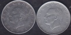 1971 Yılı 1 Lira Temiz (Ters Düz Takım )