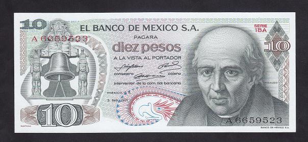 MEKSİKA 10 PESOS 1971 ÇİL
