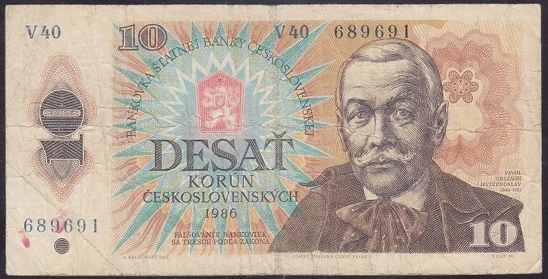ÇEKOSLOVAKYA 10 KORUN 1986 TEMİZ
