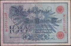 Almanya 100 Mark 1908 Temiz (R33b)