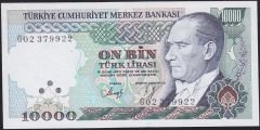 7.Emisyon 3.Tertip 10000 Lira G02 379922 Çilaltı Çil