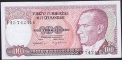 7.Emisyon 2.Tertip 100 Lira F45 742416 Çilaltı