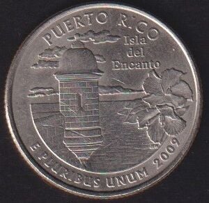 Amerika Çeyrek Dolar 2009 P Hatıra Porto Riko Çeyrek Dolar