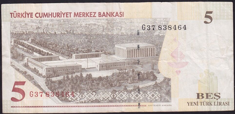 8.Emisyon 5 YTL G37 838464 Çok Temiz