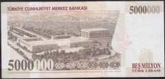 7.Emisyon 5000000 Lira F58 133286 Çok Çok Temiz+