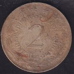 Yugoslavya 2 Dinar 1977