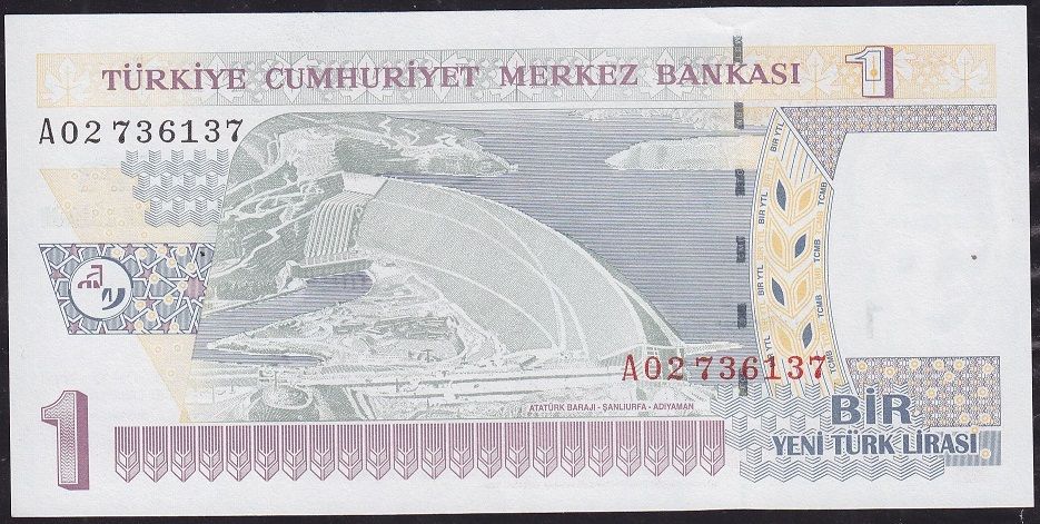 8.Emisyon 1 YTL A02 736137 Çilaltı