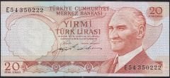 6.Emisyon 2.Tertip 20 Lira E54 350222 Çil