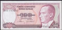 7.Emisyon 1.Tertip 100 Lira B05 783542 Çilaltı