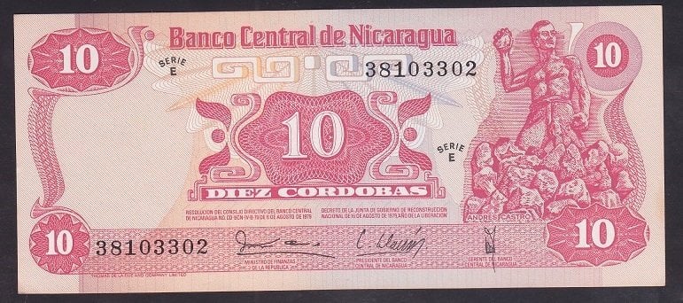 NİKARAGUA 10 CORDOBAS 1979 ÇİL PİCK 134