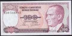 7.Emisyon 1.Tertip 100 Lira B39 544045 Çilaltı Çil
