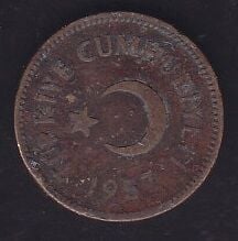 1957 Yılı 5 Kuruş