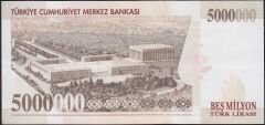 7.Emisyon 5.000.000 Lira F51 827813 Ççt Çilaltı