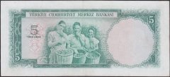 5.Emisyon 2.Tertip 5 Lira E4 003511 Çok Çok Temiz + ( Düzlenmiş)