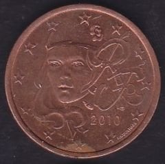 Avrupa 5 Euro Cent 2010 Fransa