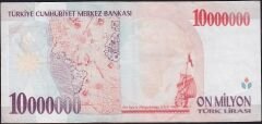 7.Emisyon 10 000 000 Lira C82 666580 Çok Temiz+