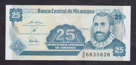 Nikaragua 25 Centavos 1991 Çil Pick 170b