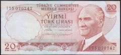 6.EMİSYON 4.TERTİP 20 LİRA I75 070742 ÇİLALTI (ORTADA KAT YOKTUR)