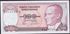 7.Emisyon 1.Tertip 100 Lira B35 873503 Çil