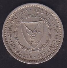 Kıbrıs 25 Mils 1972