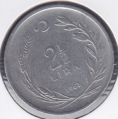 1963 YILI 2.5 LİRA ( DÜZ )
