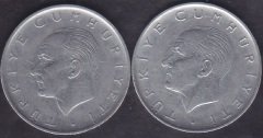 1968 Yılı 1 Lira Temiz (Ters Düz Takım )