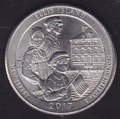 Amerika Çeyrek Dolar 2017 D Hatıra Ellis Island - New Jersey
