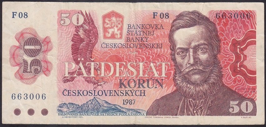 ÇEKOSLOVAKYA 50 KORUN 1987 ÇOK TEMİZ