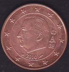 Avrupa 5 Euro Cent 2010 Belçika