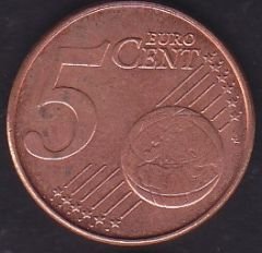 Avrupa 5 Euro Cent 2010 Belçika
