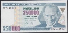 7.EMİSYON 1.TERTİP 250000 LİRA C57 918869 ÇİL