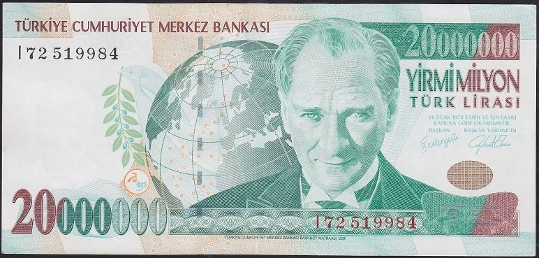 7.EMİSYON 20 000 000 LİRA I72 519984 ÇÇT +