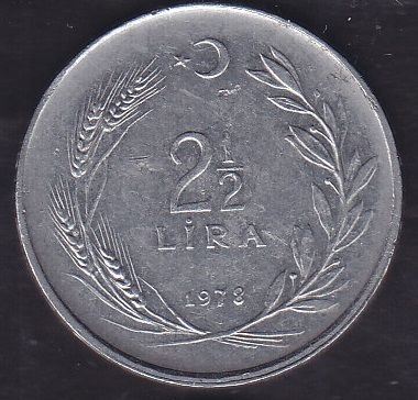 1978 Yılı 2.5 Lira Düz