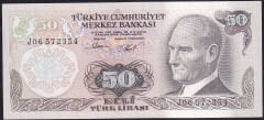 6.Emisyon 2.Tertip 50 Lira J06 572354 Çilaltı Çil