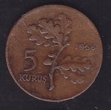 1966 Yılı 5 Kuruş