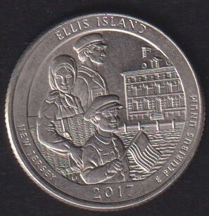 Amerika Çeyrek Dolar 2017 P Hatıra Ellis Adası, Özgürlük Heykeli Ulusal Anıtı - New Jersey