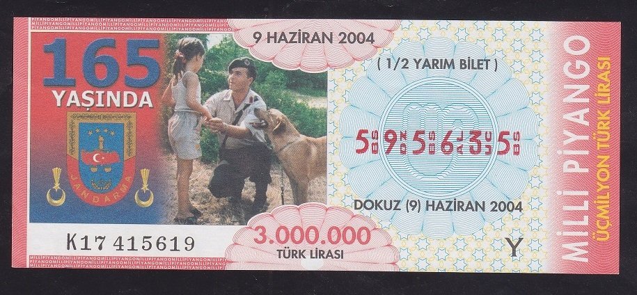2004 9 HAZİRAN YARIM BİLET