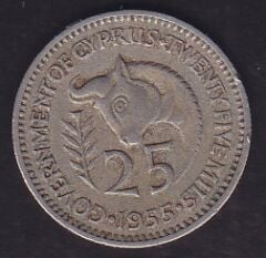 Kıbrıs 25 Mils 1955