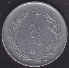 1962 YILI 2.5 LİRA ( TERS )