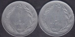 1967 Yılı 1 Lira Temiz (Ters Düz Takım )
