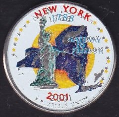 Amerika Çeyrek Dolar 2001 P Hatıra New York