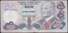 6.Emisyon 1.Tertip 1000 Lira A21 031378 Temiz
