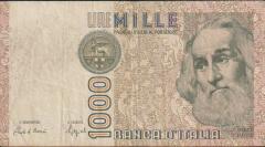 İtalya 1000 Lire 1982 Temiz Pick 109b